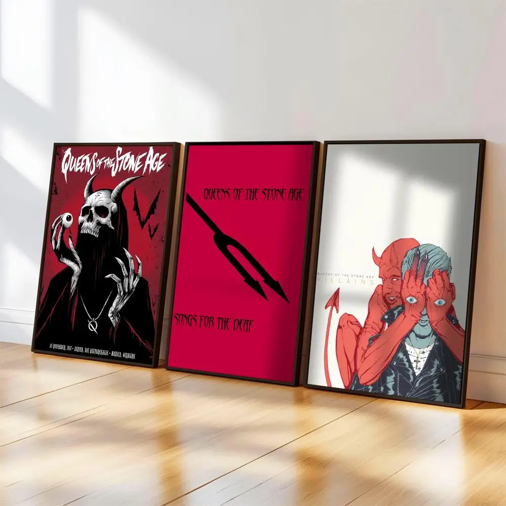 Q-Queens Of The Stone Age Poster, Musikalbum-Cover für Zimmer, Leinwandgemälde, Kunstdruck, Heimwanddekoration, Bild, Geschenk