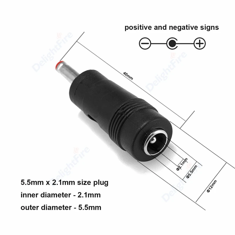 Złącze zasilania prądem stałym Konwerter męski żeński Gniazdo jack 5,5 2,1 mm 2,5 mm 3,15 mm Adapter montażowy panelu lufy do kamery audio