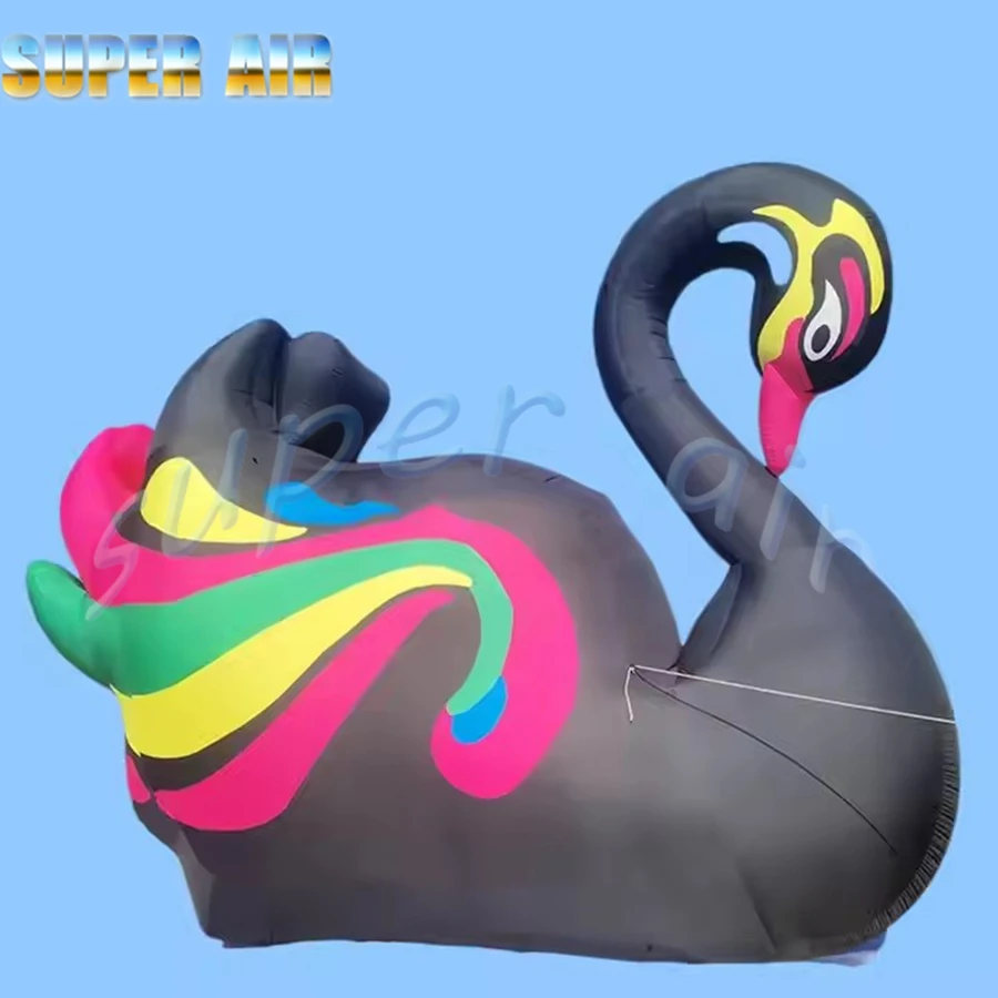 Customizable Inflatable Black Swan Balloon Unique Air Animal Model for Special Events