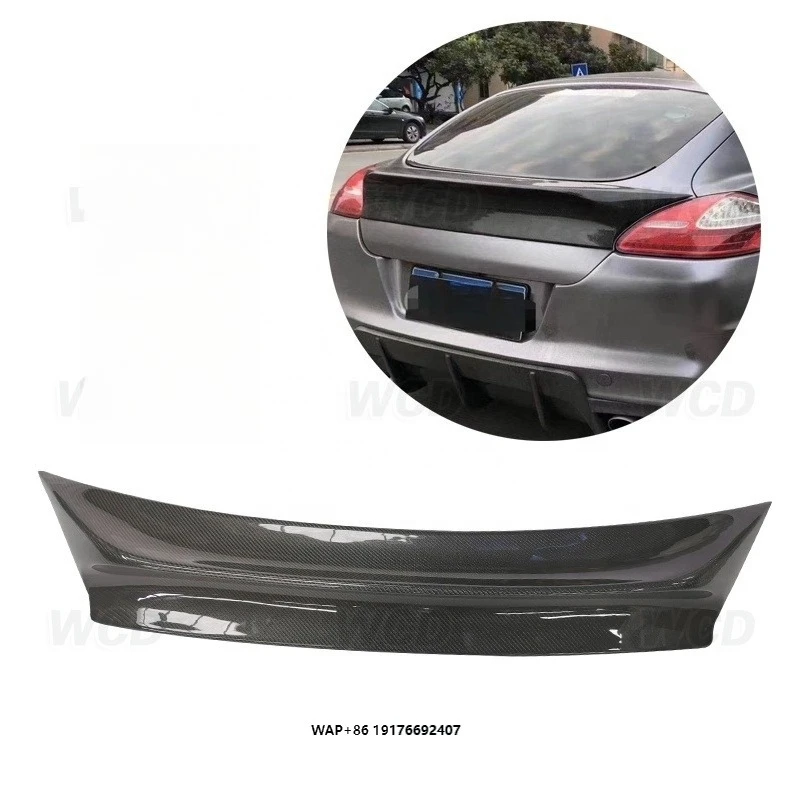 

Carbon Fiber Car Rear Trunk Spoiler Wings forPorsche Panamera S 970.1 2009-2013 VRT Style Boot Trim Sticker Car Styling