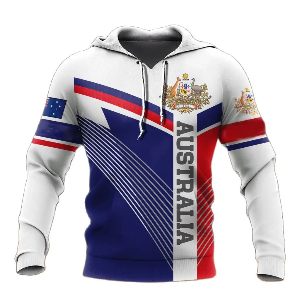 

Australia Flag Hoodie Men's Hooded Sweatshirt Fashion Autumn New Oversized Casual Pullover Daily Clothes Personalised Streetwear
