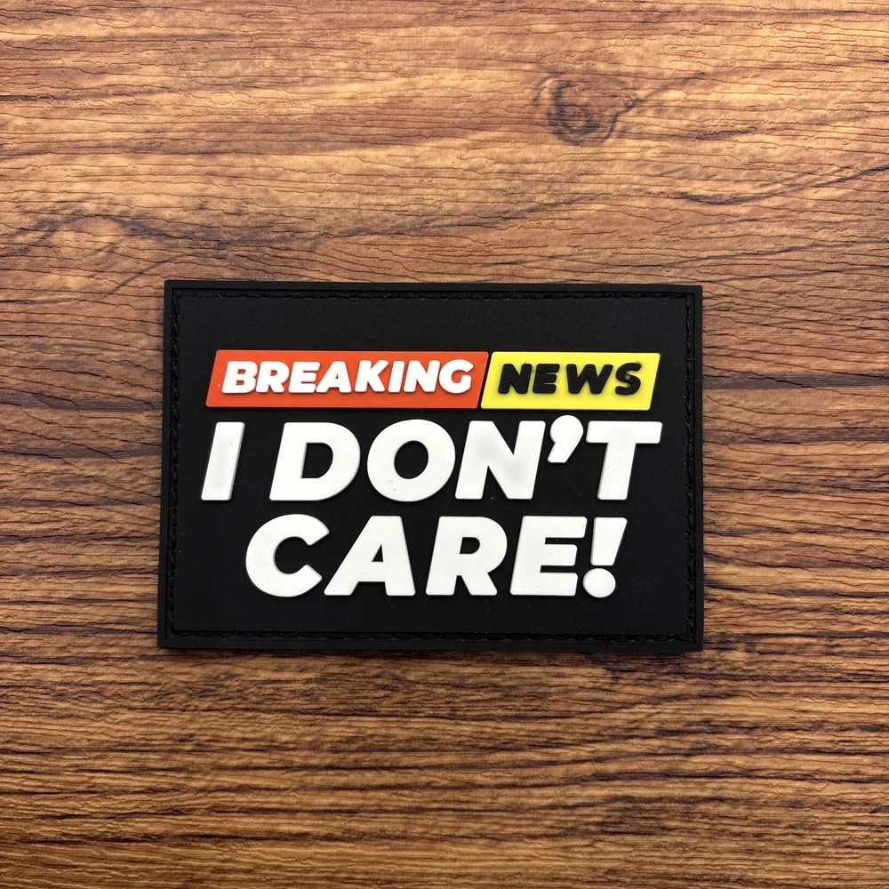 Rectangular Logo with Prominent 3D Lettering on a Black Background, with a Luminous Effect, 2D Flat, Made of Pvc Material, Armband, Daily Fabric Renovation Appliqué, Comes with Compatible Felt Backing