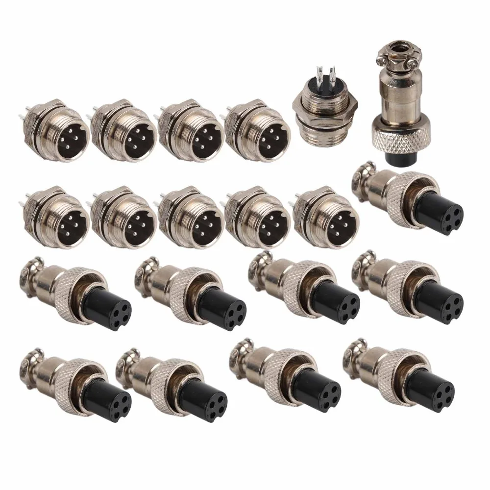 

10 Set Electronic Components GX12 Aviation Connector 12mm 4 Pin Aviation Plug 5A Waterproof Connector Power Chassis