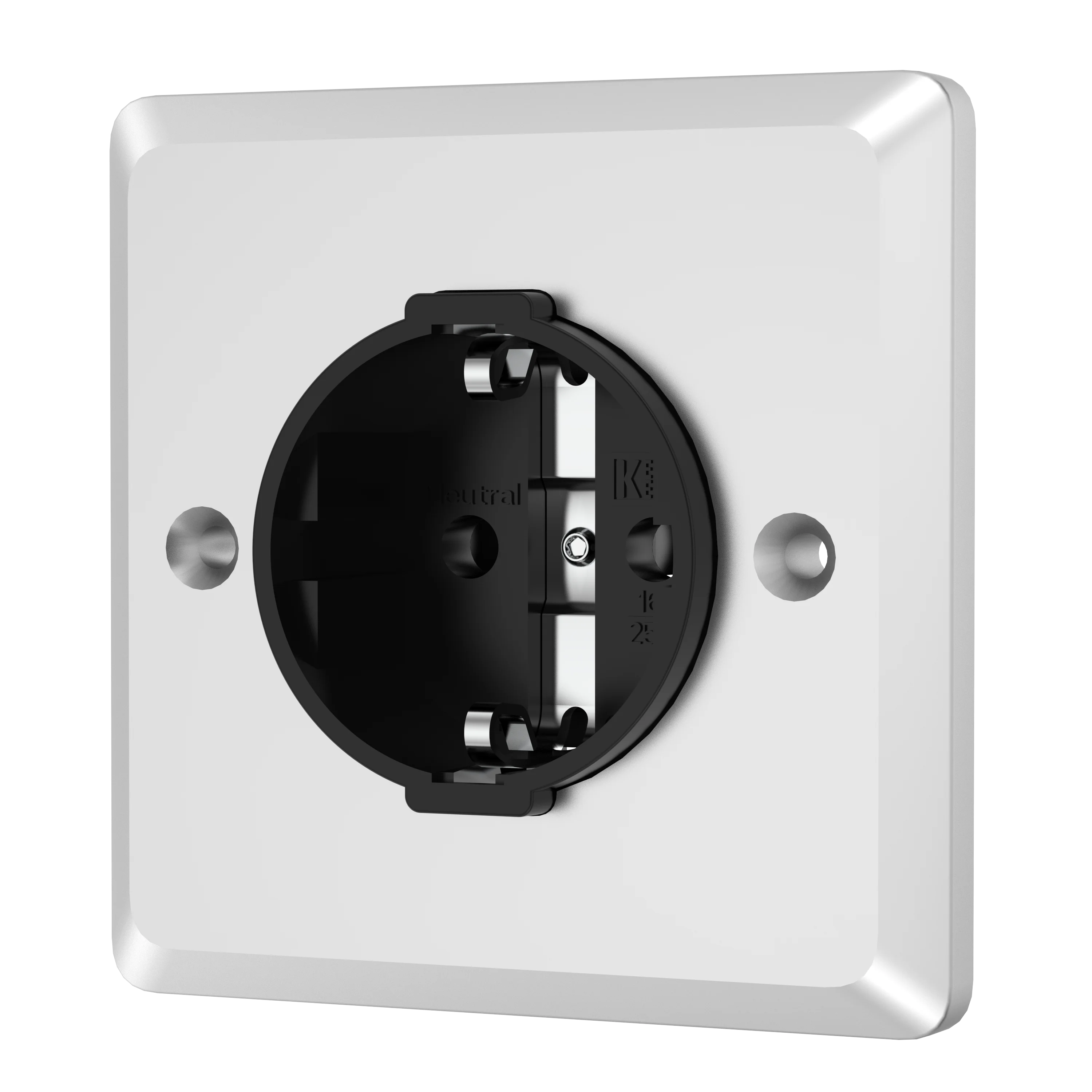 1 Stück Audiocrast Steckdosen-Wandplatte 250V 16A Rhodium-beschichtete Schuko-Steckdosen Schuko Elektrisch Europäisch Deutsch – Detail 1