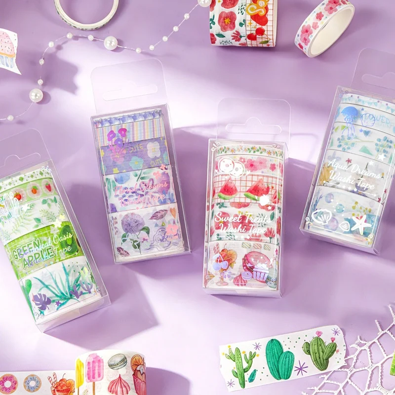 12box-lot-kawaii-marine-animal-plants-tape-creative-scrapbooking-diary-adhesive-masking-tape-stationery-gift