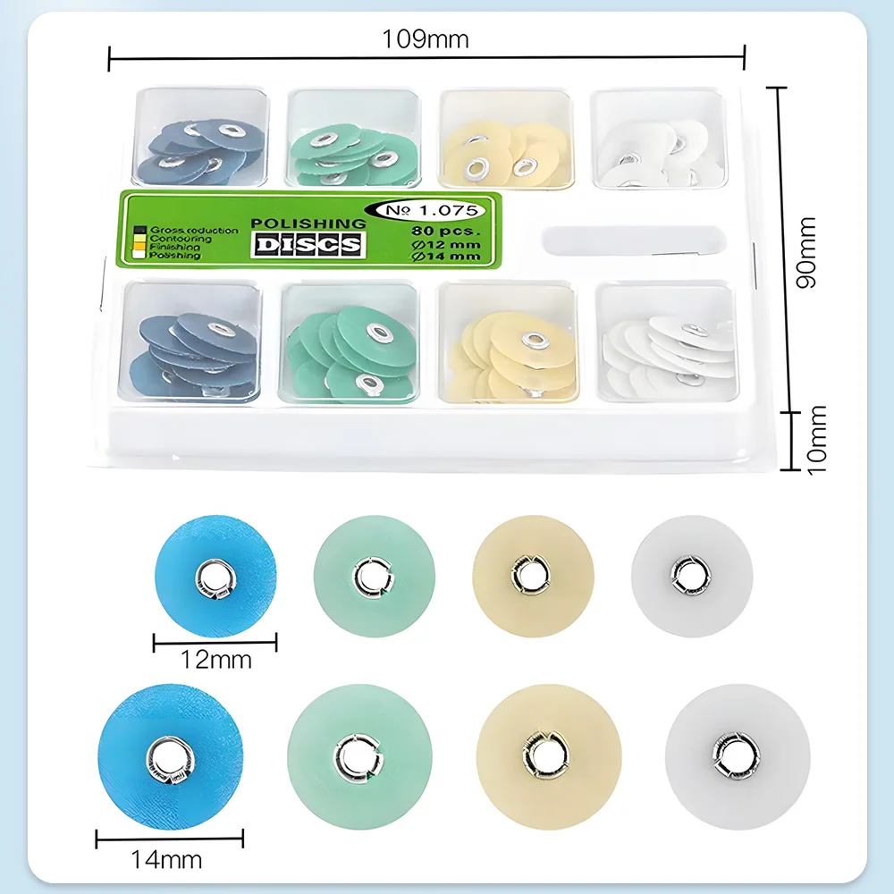 Dental Polishing Discs Gross Reduction Contouring Mandrel Stripes Set Materials Teeth Whitening 4 Color Disk