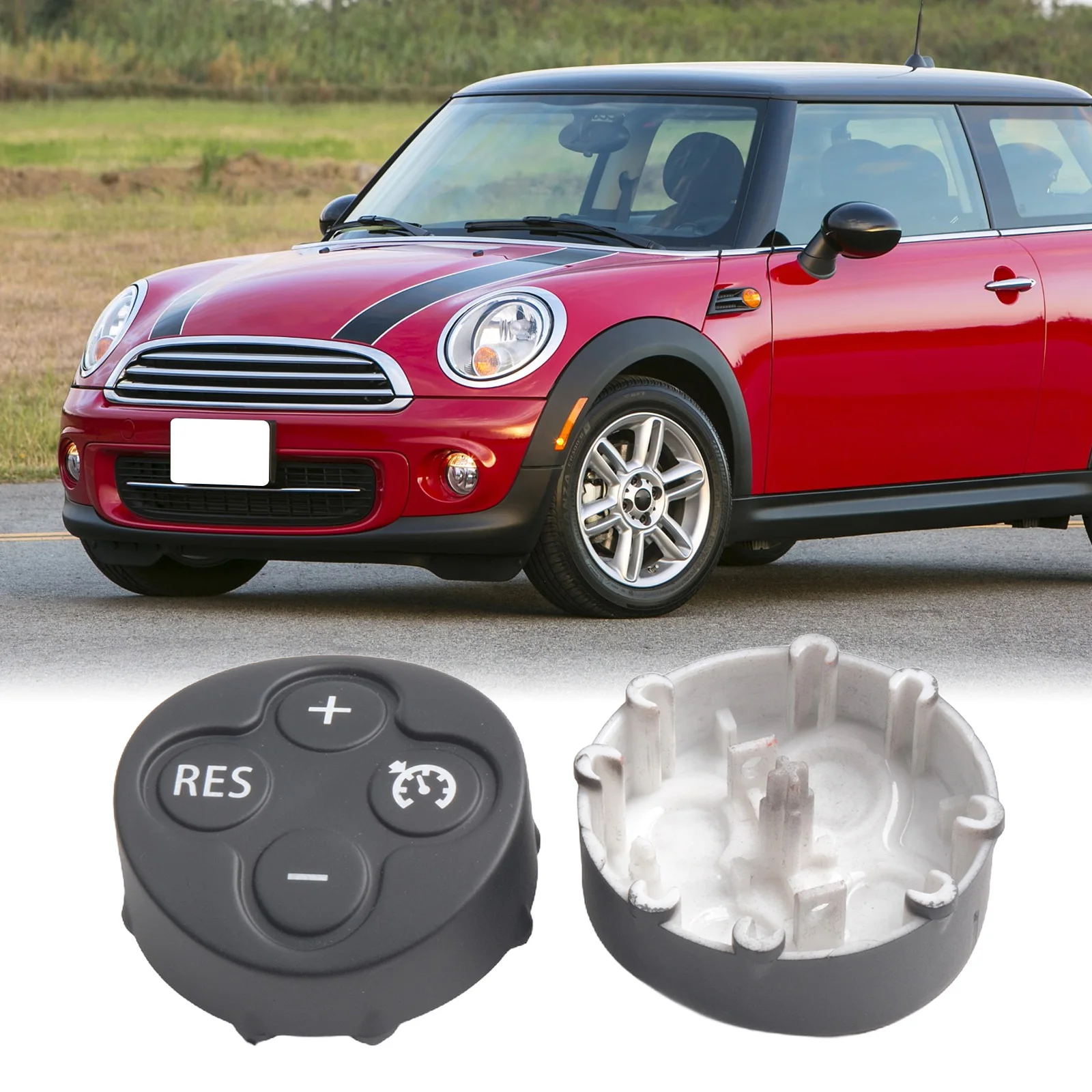 Sleek Steering Wheel Cruise Control Button Cover for MINI For R55 R56 R60 Enhance Appearance & Easy Installation