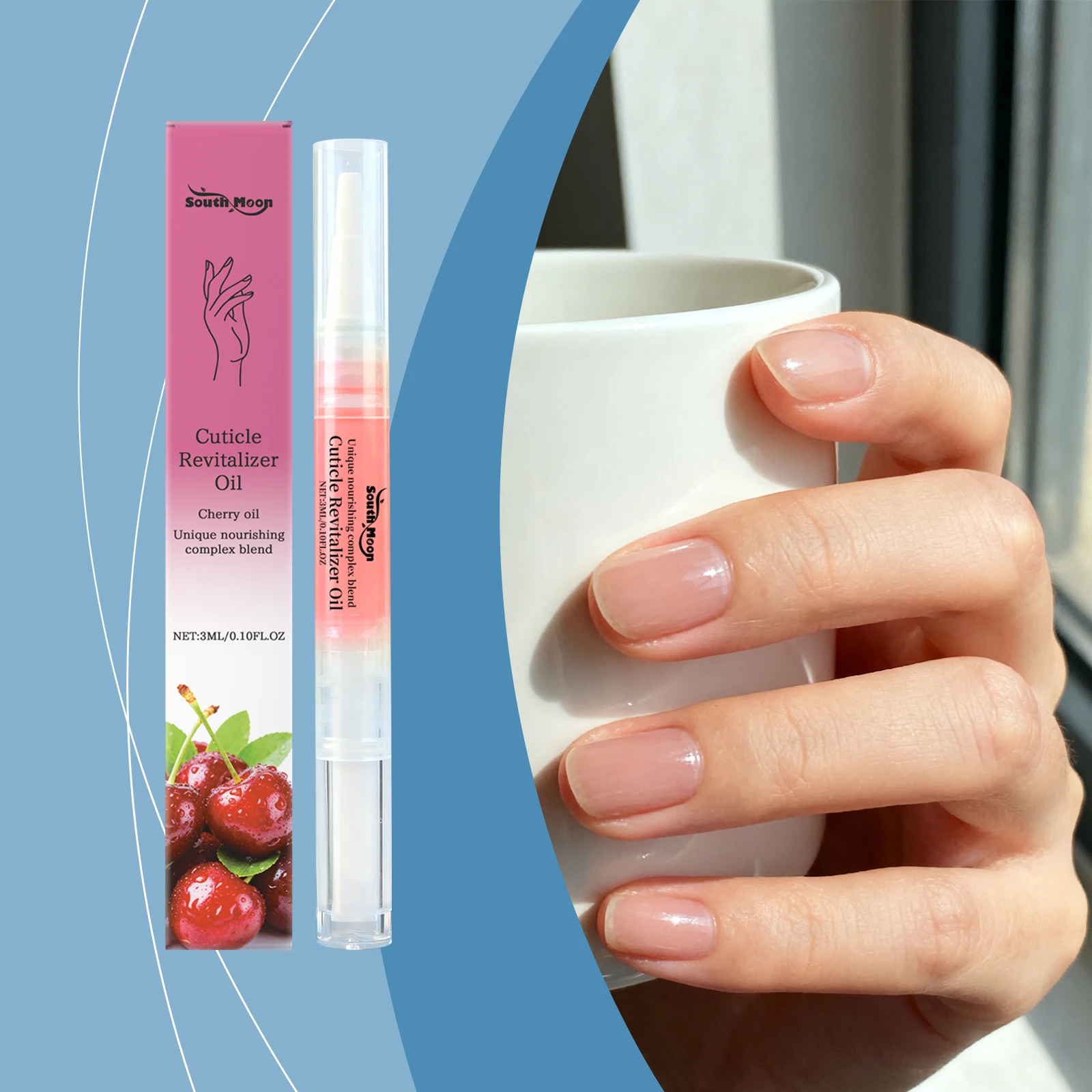 Cherry Extract Nail Nutrition Oil Pen Nail Treatment Cuticle Revitalizer Oil Gel Polish Nourish Skin Pen Nail Finger Care Tools