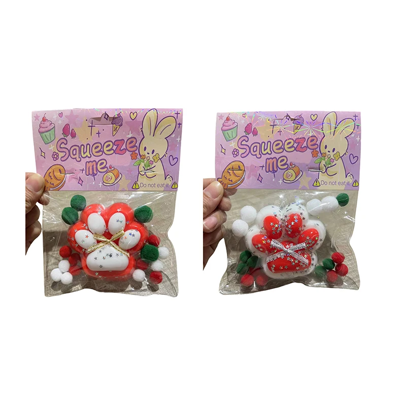 

Мягкие липкие игрушки для снятия стресса, расслабляющие игрушки, рождественские игрушки в виде кошачьей лапы, декомпрессионные и прижимные игрушки в виде кошачьей лапы, подарок