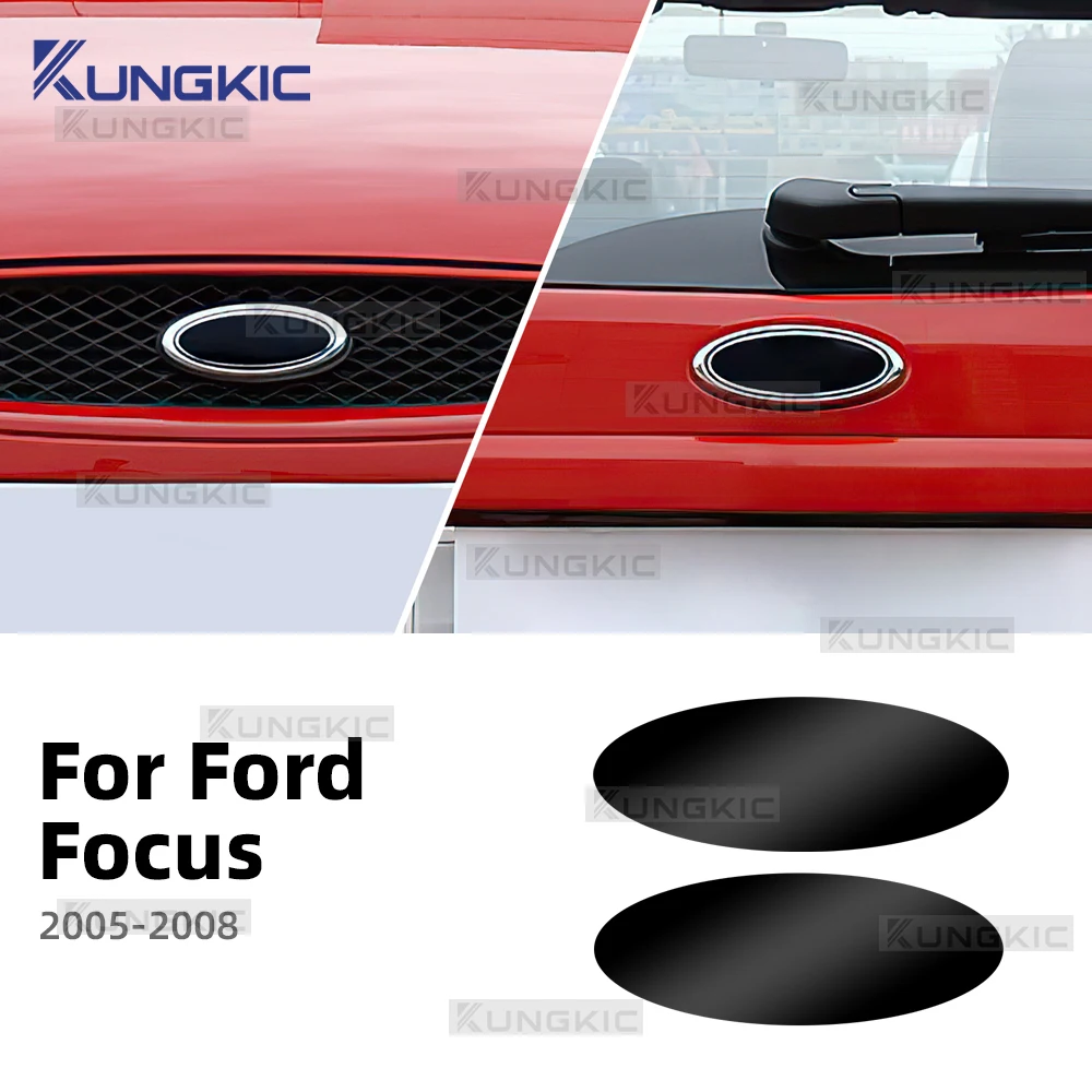 

for Ford Focus 2005 2006 2007 2008 Car Front on Emblem Pre Cut Dark Smoked TPU PPF Protection Film Anti-scratch Exterior 8.5mil