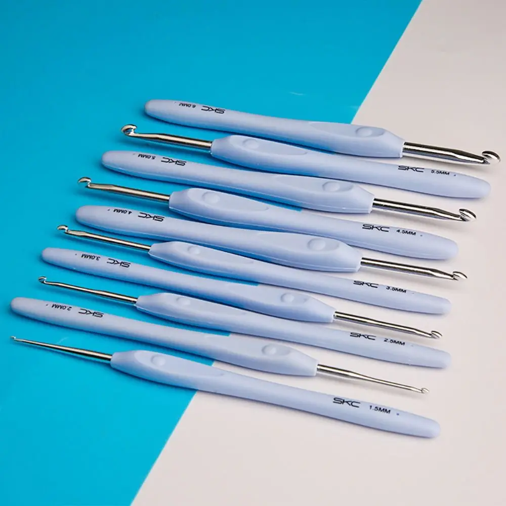 Neue Stricknadeln mit weichem Griff, lange Häkelnadeln aus Aluminium, mehrere Größen, Häkelnadeln, Schal