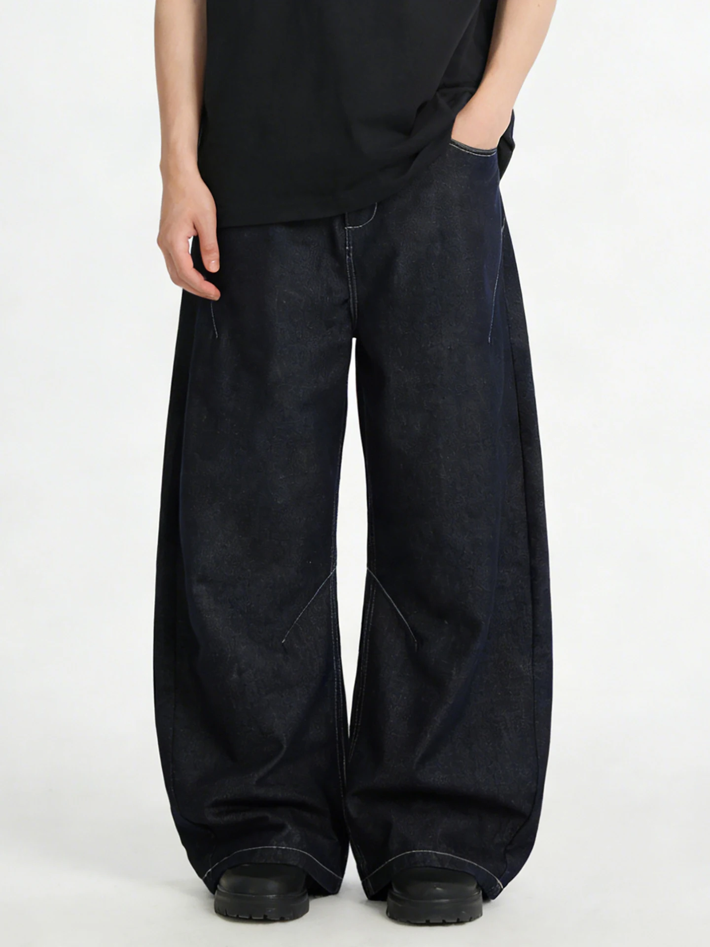 

Мужские джинсы в американском ретро-стиле, прямые, повседневные, оригинального цвета, весенние, универсальные, свободные, широкие, длинные брюки в стиле High Street