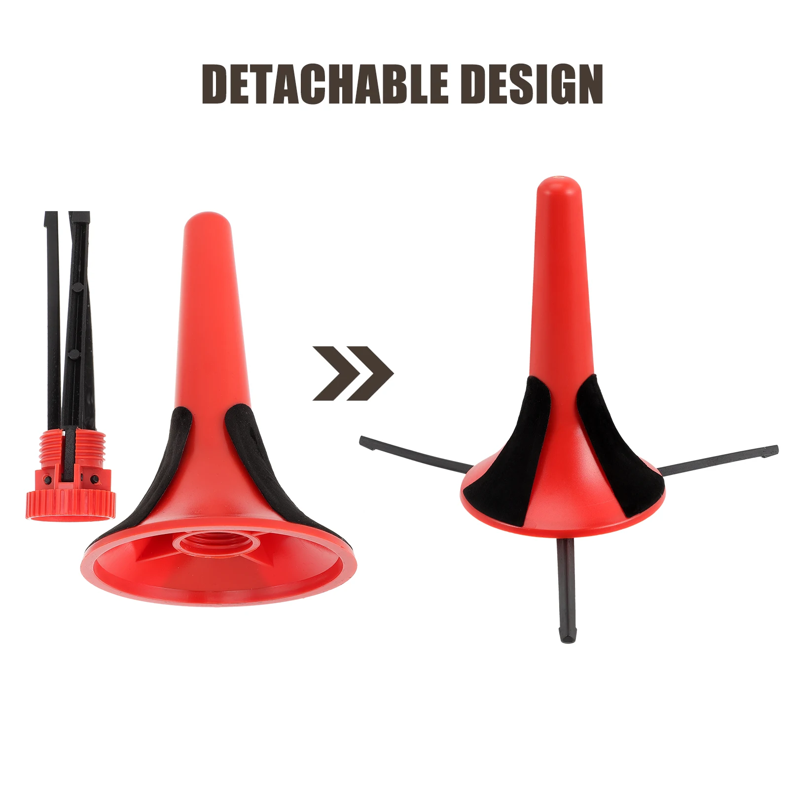 

Musical Instrument Stand Foldable Clarinet Portable Holder Detachable Wind Red Bracket Trumpet