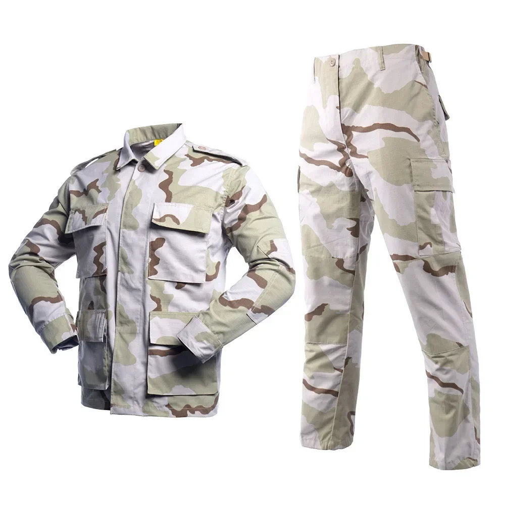 Hunting Jacket For Men 2024 New Spring Summer Multi-Pocket Durable Outdoor Training Camouflage BDU Set High Quality