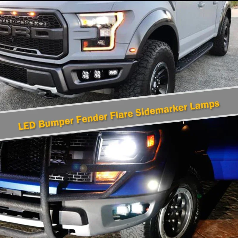 Voiture LED Avant Arrière Touristes Fender Side Marker Lumières Pour Ford F-150 Raptor 2010 2011 2012 2013 2014 Clignotant Parking Lumière