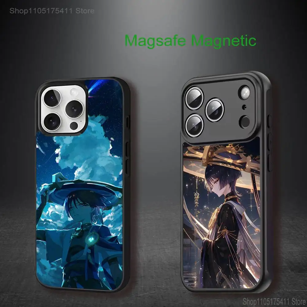 

ScaramoucheE Genshin Impact Phone Case For iPhone17,16,15,14,13,12,11,Pro,Max,Plus,Mini,SE4,E Magnetic Magsafe Wireless Charging