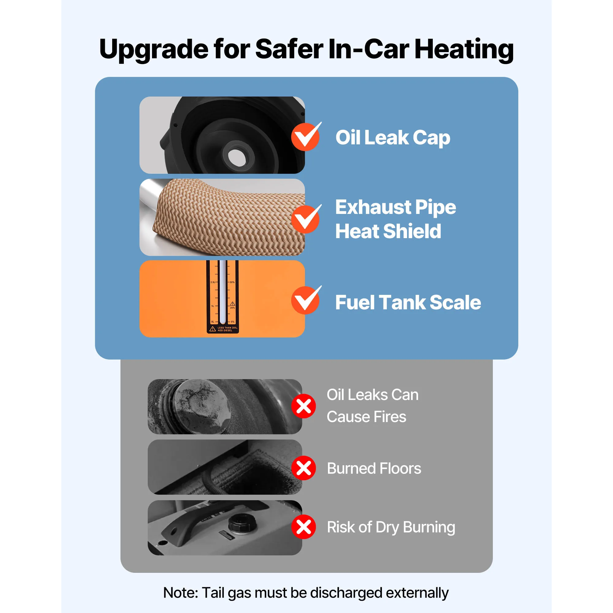 SucceBuy 8KW سخان الهواء الديزل DC12-24V سخان التوقف الديزل مع جهاز التحكم عن بعد إعلان صوتي سخان السيارة صالح لشاحنة RV #3