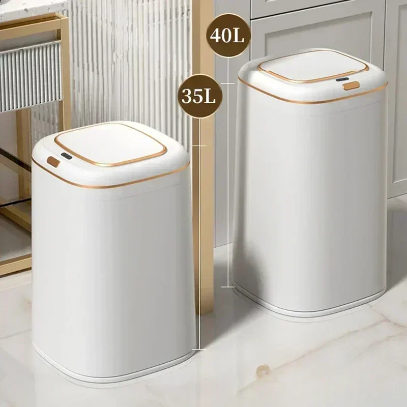 20/35/40L Smart Trash Can Large Capacity Automatic Sensor Waste Garbage Bin Kitchen Dustbin Electric Touchless Wastebasket