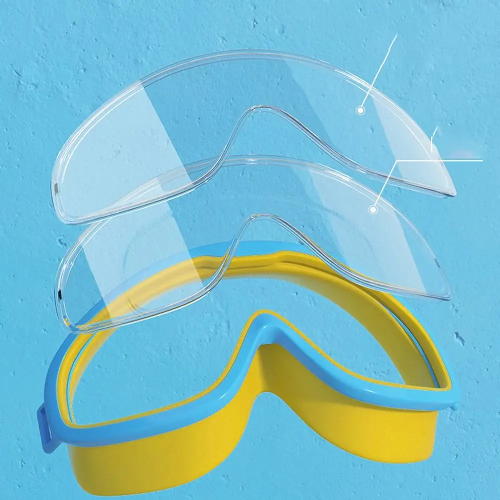 Gafas de natación antivaho con tapones para los oídos, gafas de buceo de silicona impermeables, vista amplia, piscina