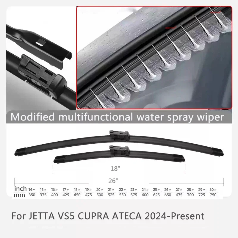 

Car Modify Front Windshield Water Spray Wiper Blades Auto Wet Arm Cleaning Wiper Accessory For CUPRA ATECA JETTA VS5 VS7 VA3