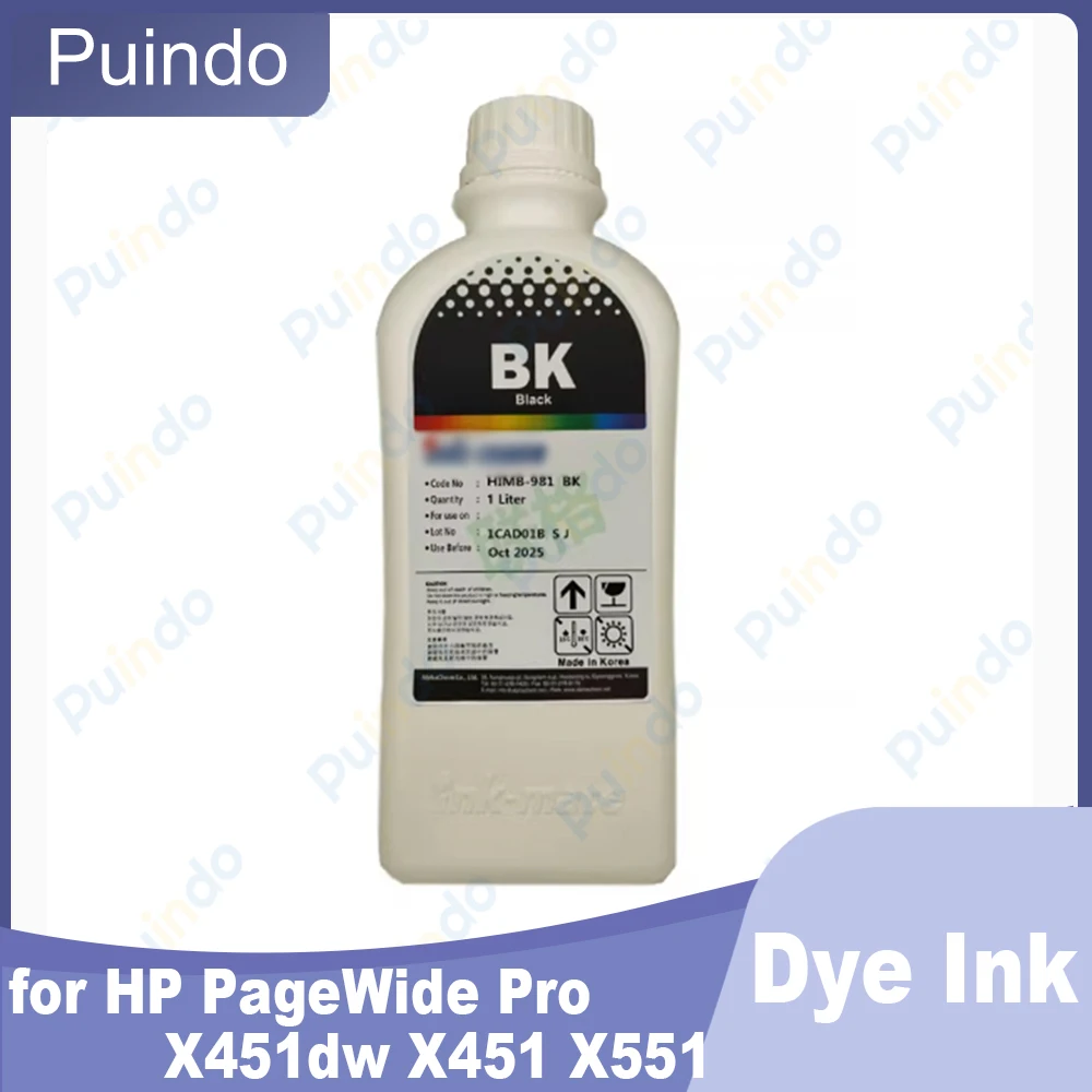 

1000ML InkMate Dye Ink for HP PageWide Pro X451dw X451 X551 Continuous Ink Supply System Compatible