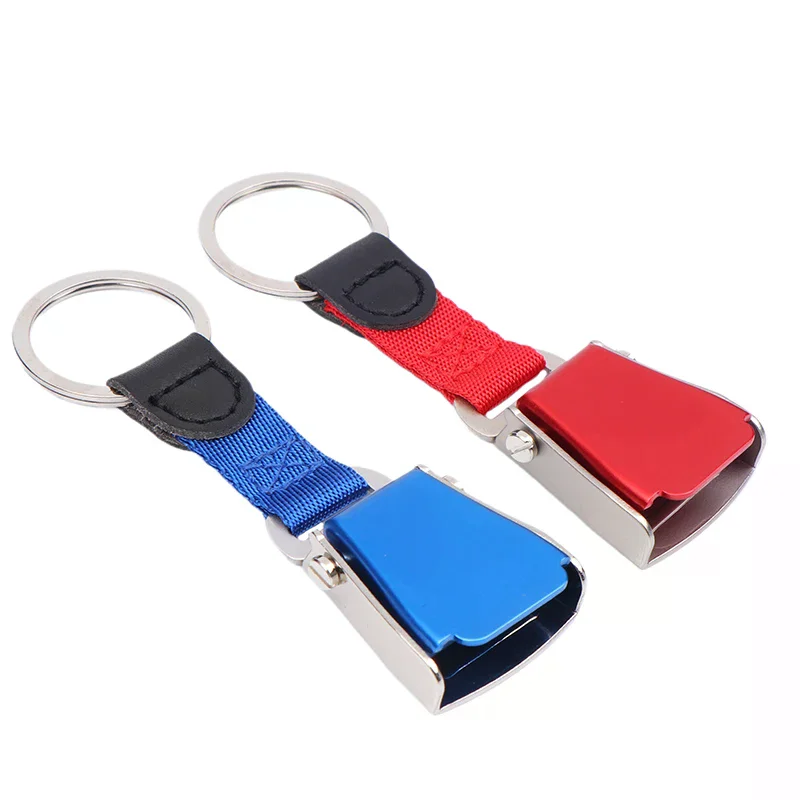 Mini Safety Seatbelt Plane Buckle Keychain Strap Key Chain For Flight Keyes Airplane Airline Small Aviation Gifts Seat Belt