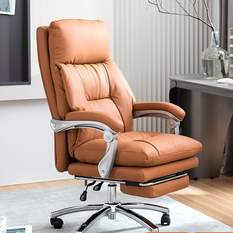 Massage Ergonomic Office Chair Arm Comfy Rolling Leather Chair Home Computer Salon Chaise De Bureaux Livingroom Furniture Sets