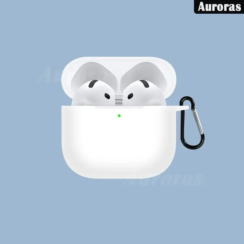 Etui Auroras do AirPods 4, silikonowe, jednokolorowe, odporne na wstrząsy akcesoria do słuchawek, ochraniacze do AirPods 4 ANC anc4, osłona AirPods