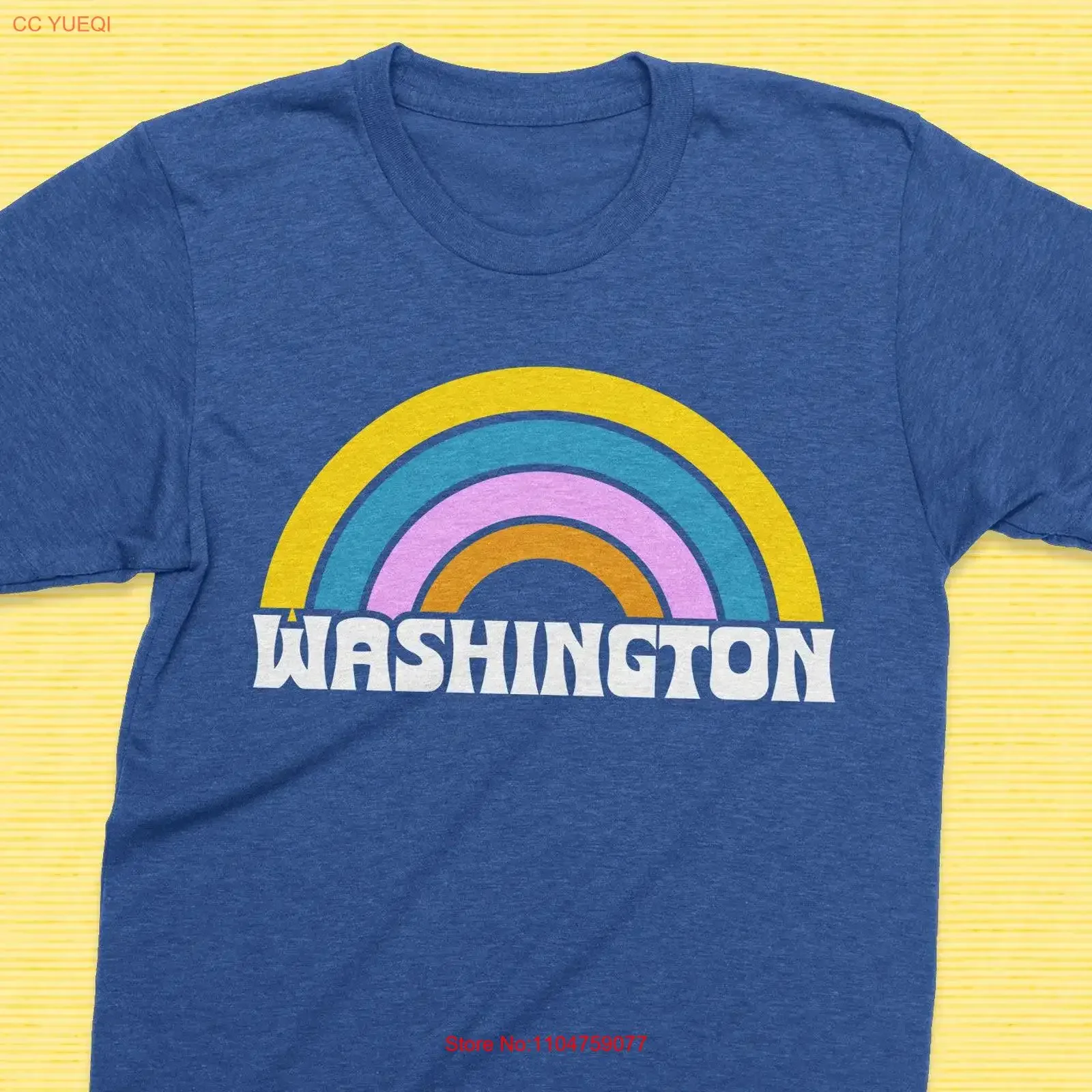 Washington shirt T Seattle vintage State Pride WA Home tee Rainbow graphic vintage Washed Stylish Top For Everyday Wear homme