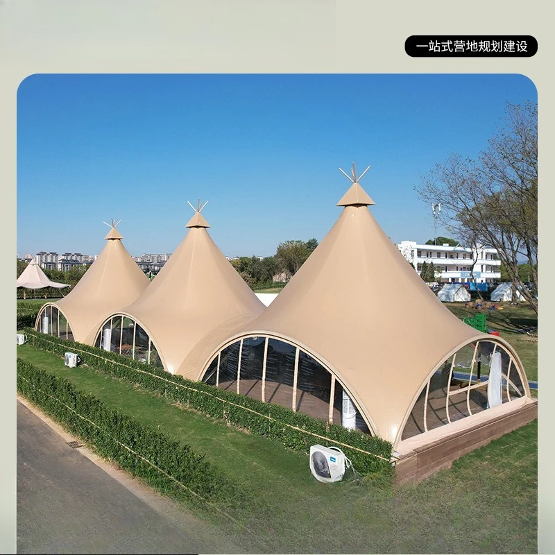 Harajuku Indian, Tent Camp Outdoor Events Wedding Team Building Party Big Straw Hat Pyramid Tent