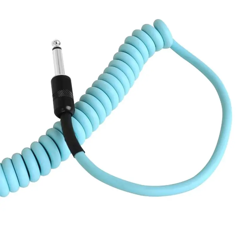 ABYM L-S Coil Guitar Cable 6M Coiled Electric Instrument Cable Stretchable Curly Design