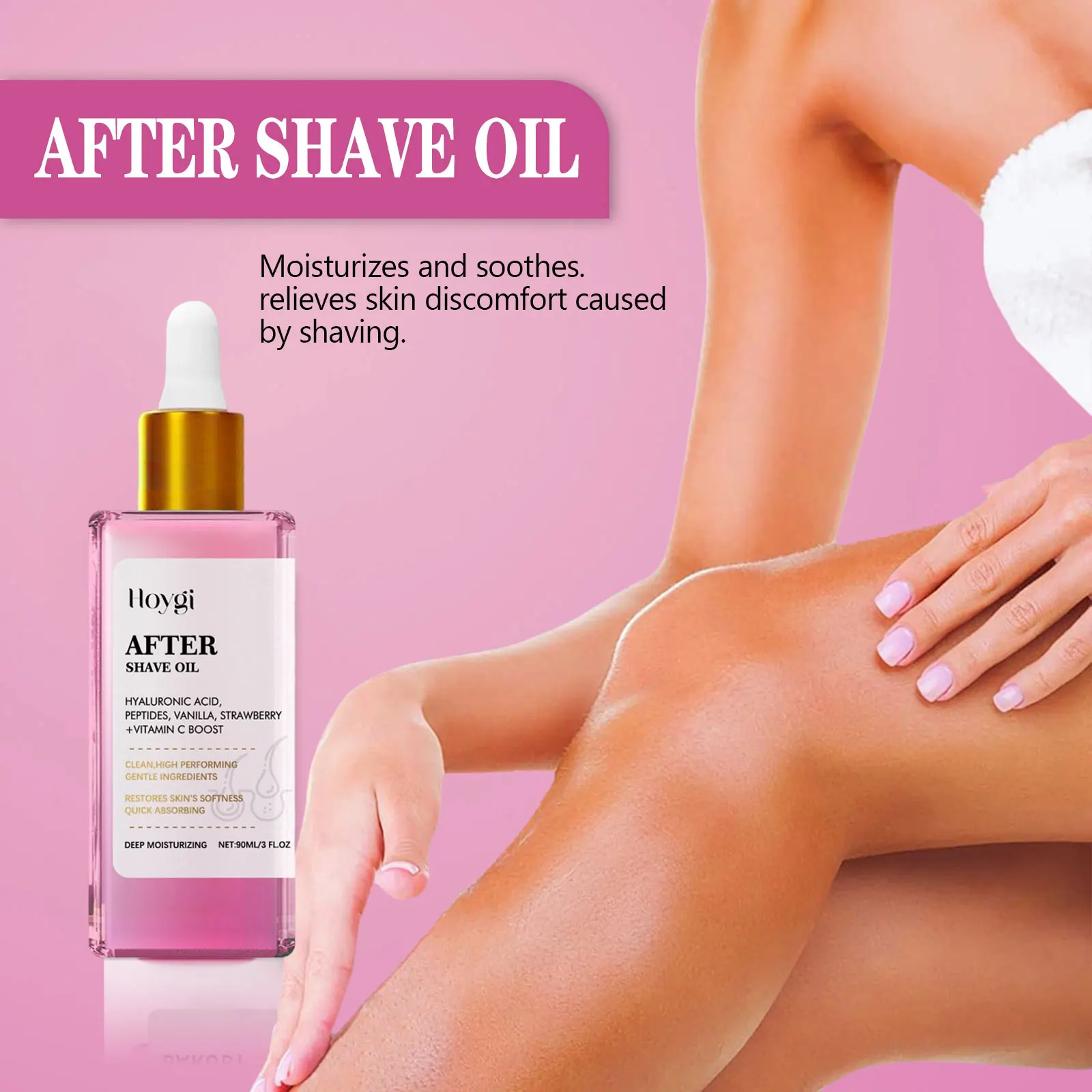 90ml strawberry flavored hair aftershave care essential oil soothes discomfort after shaving, moisturizing, nourishing and smoot