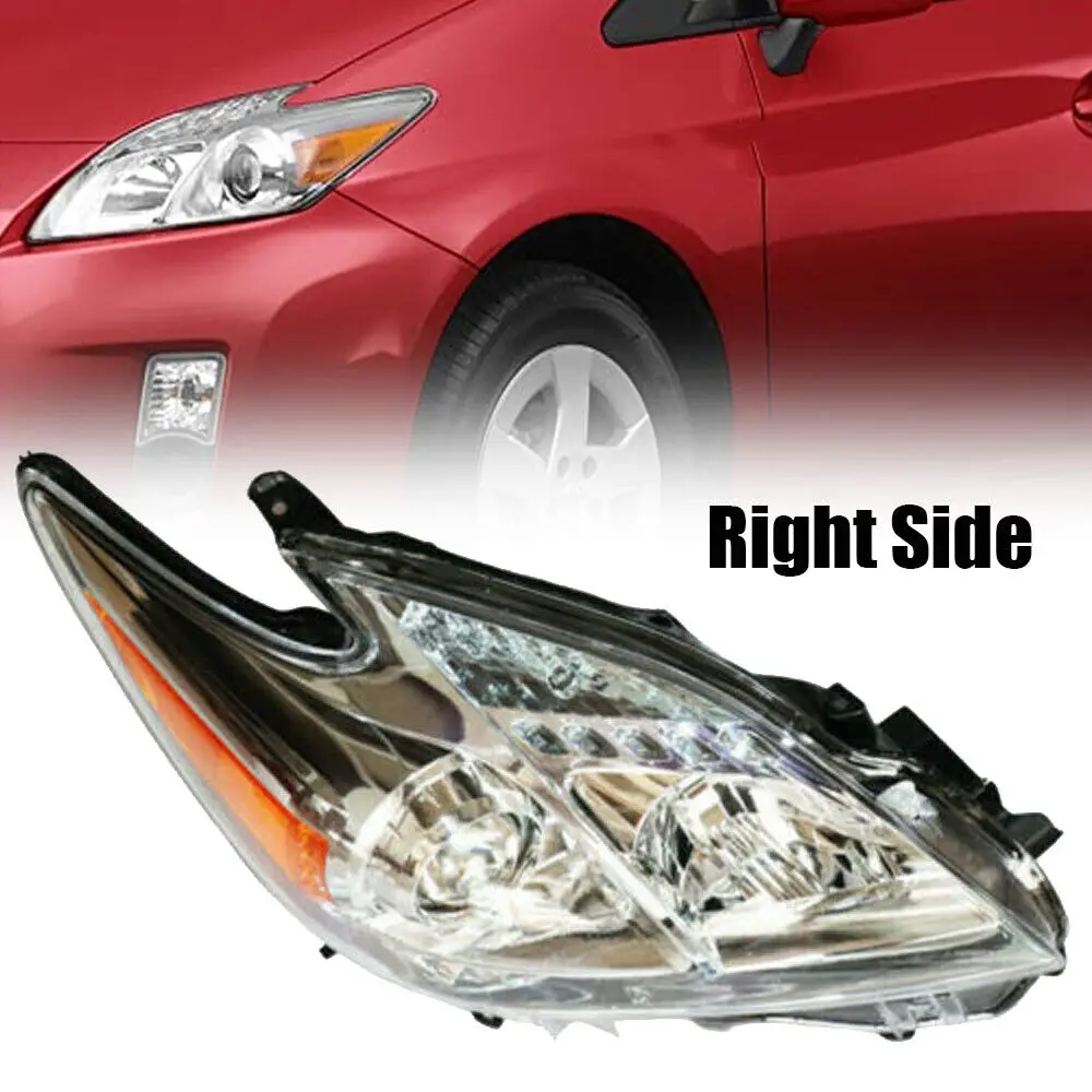 [1 Pair] Left + Right Headlights Headlamps Assembly Set For Toyota Prius Halogen Model 2010 2011 Car Accessories