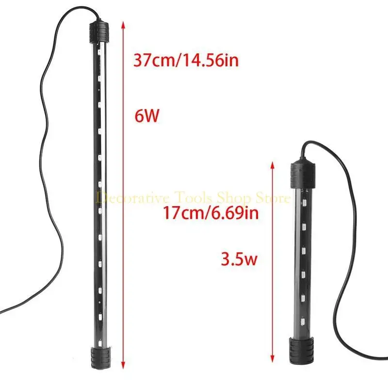 QX2E Aquarium Light Underwater Fish for Tank LED Light Waterproof Lights