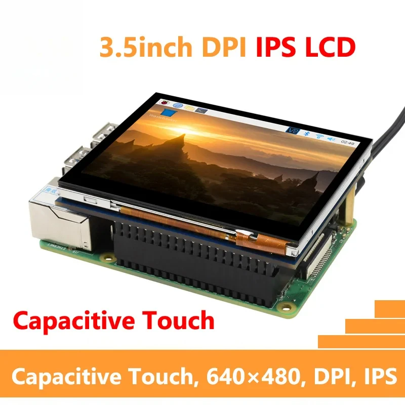 Waveshare 3.5 inch DPI LCD IPS 640×480 3.5inch Capacitive Touch Screen LCD For Raspberry Pi