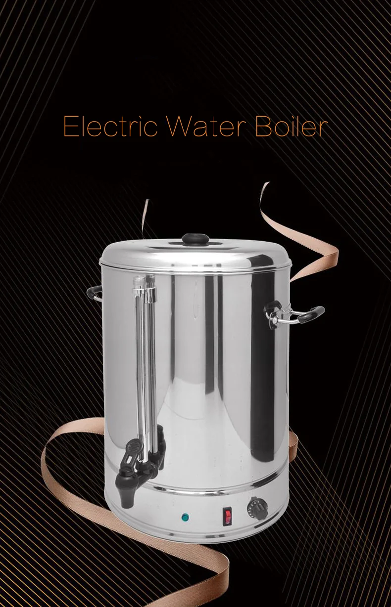 Electric Boiling Bucket 15L Anti-dry Burning Stainless Steel Water Heater Commercial Milk Tea Barrel Electric Kettles