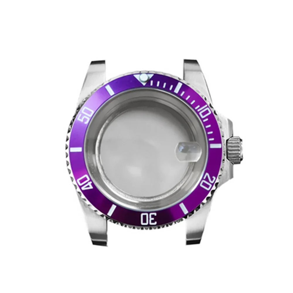 Watch Case Sapphire Mirror Magnifying Glass Ceramic Bezel/Aluminum Bezel 316L Stainless Steel for NH35 NH36 automatic Movement