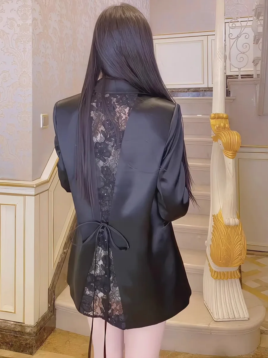 Leopard Print Mantel Frauen Herbst Winter Koreanischen Stil Nische Design Lose Anzug Jacke Casual Vintage Temperament Blazer