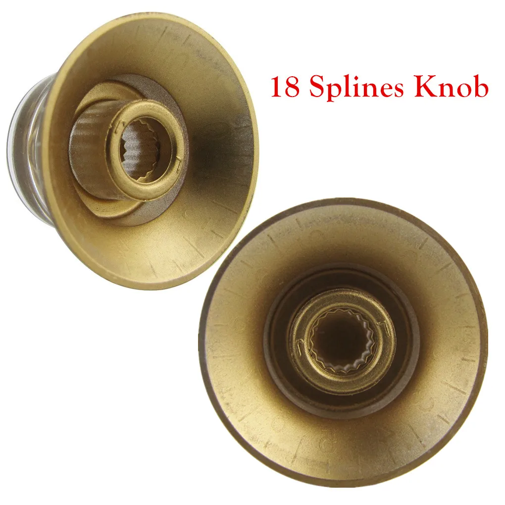 FLEOR 4 Stück 2T2V Vintage LP Gitarre Volume Tone Control Knöpfe 18 Splines mit Aluminium Top E-Gitarre Teile – Detail 3