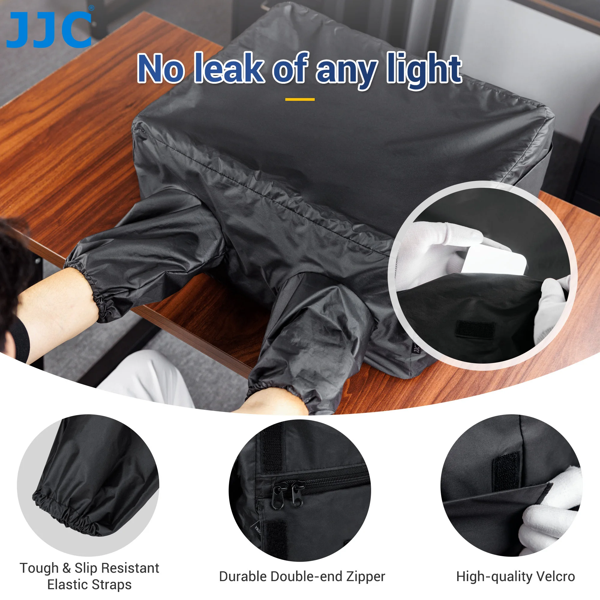 JJC Darkroom Equipment Film Changing Bag Camera Dedicated Film Developing Darkroom Zipper Bag Double Layer Load Photography