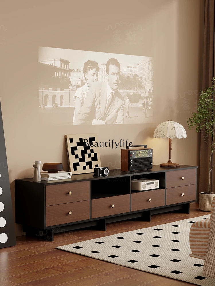 

American Minimalist Vintage Style Household Floor Storage Integrated Cabinet