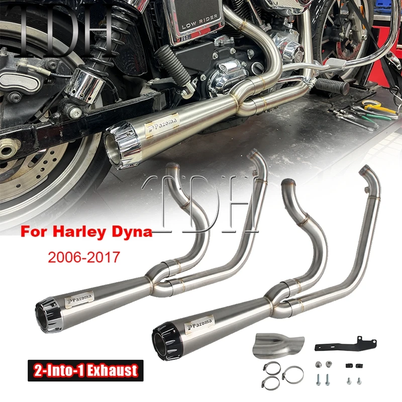 

Мотоциклетные выхлопные трубы, глушители системы для Harley Dyna 2006-2017 Super Glide FXD Low Rider FXDL Street Bob FXDB FXDBB