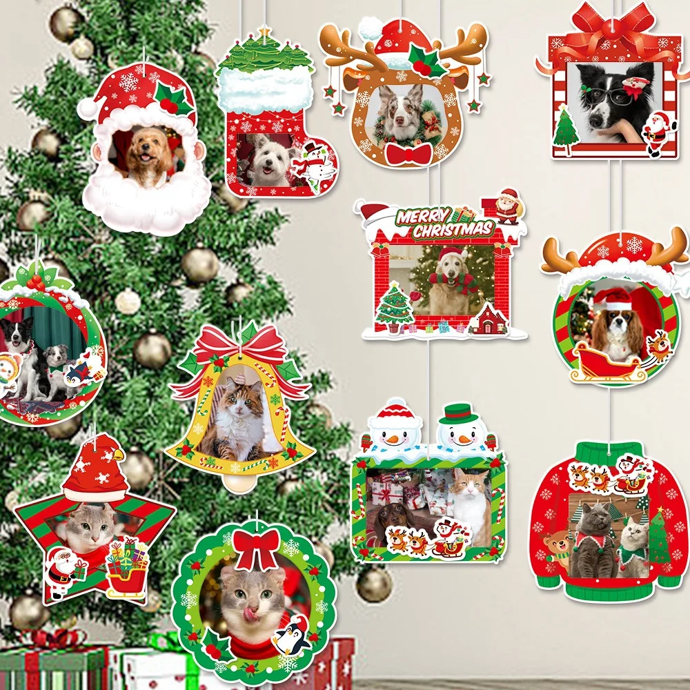 

Christmas Photo Frame Decorations with Stickers DIY Crafts Holiday Home Party Supplies Gift Ideas for Festive Memories