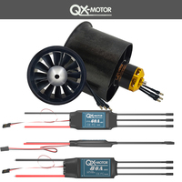 70MM EDF Set 12 Blade Ducted Fan 4S 6S Brushless Motor 60A 80A ESC for FMS RC Airplane Engine Power System