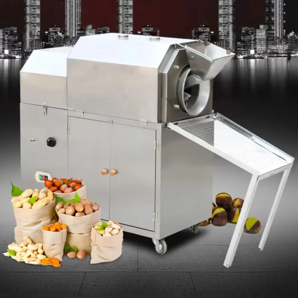Electric Soybean Sesame Almond Cashew Nut Sunflower Seeds Cocoa Bean Ground Nut Corn Chestnut Peanut Coffee Roasting Machine