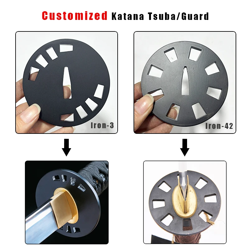 

Japanese Sword Guard From Movie Kill the Bill Katana Iron Tsuba Handmade Nice Quality Props Fitting Accessory