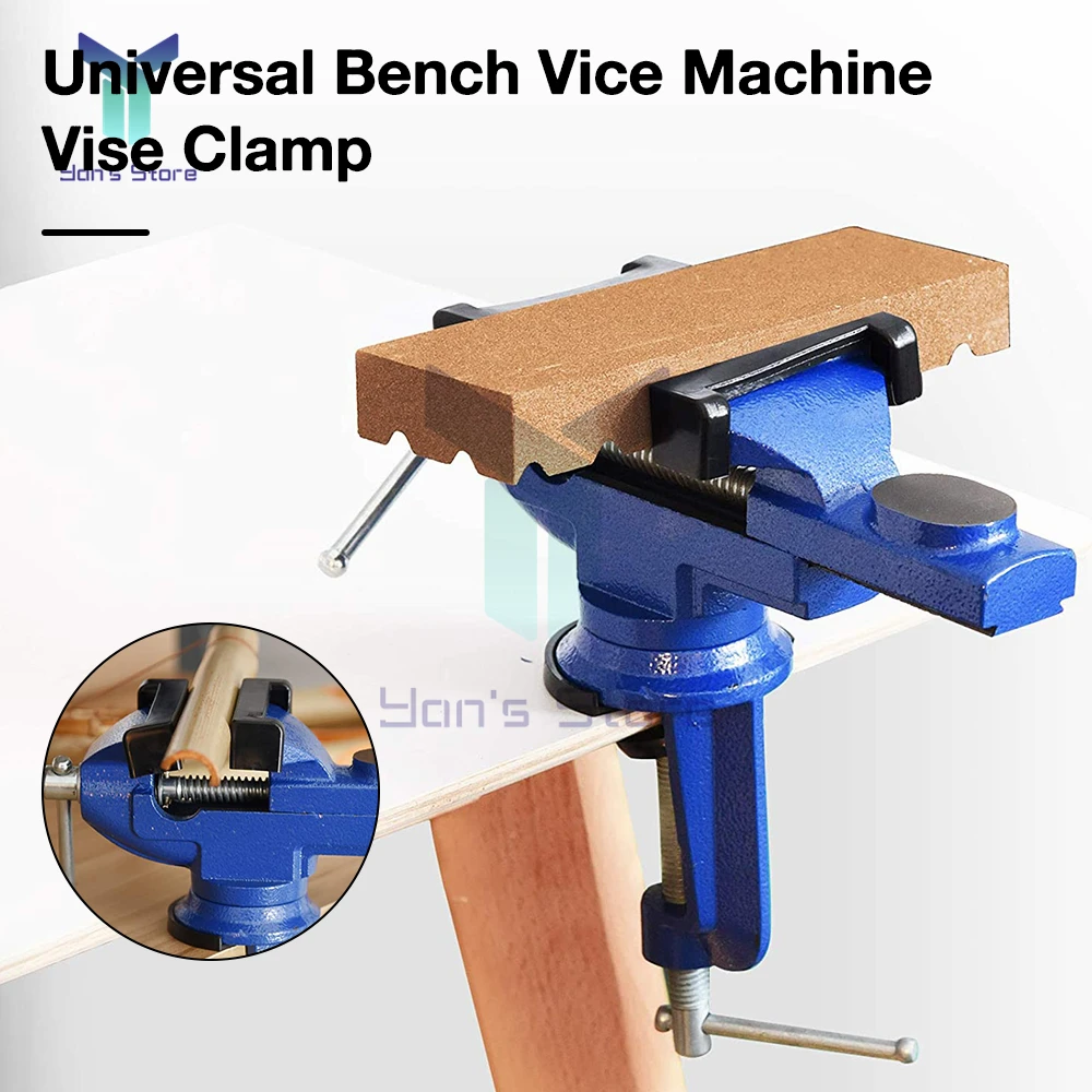 Mini Vise Aluminum Alloy Durable Multifunctional Small Table Clip Woodworking Tools 360° Rotating Universal small Fixed Vise