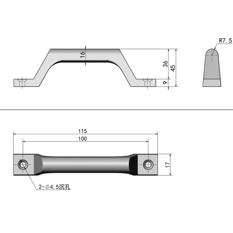 XK666-2-100 Furniture hardware handle,Machinery equipment hardware accessories 10pcs