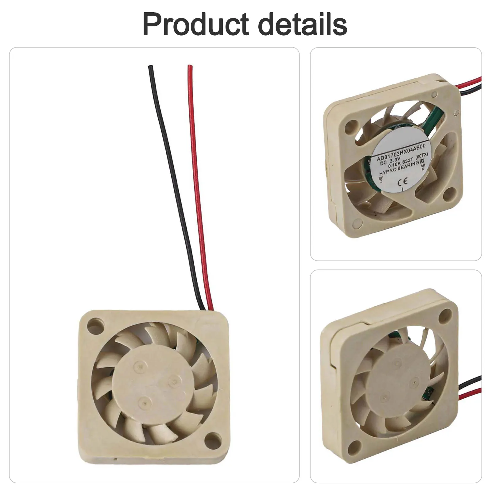 For UAV 1703 Cooling Fan 5V to 3 for 3v 17mm x 17mm x 3mm Effective Heat Management with Low Noise Operation 2 Wire Setup