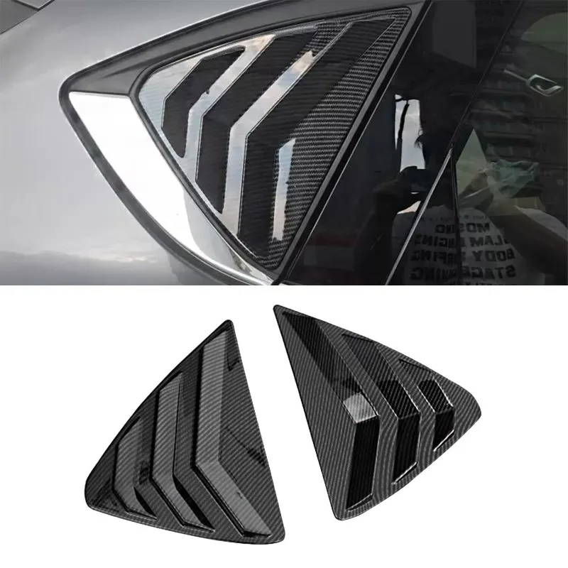 

2-Piece Rear Window Shutter Cover Carbon Fiber Black for Mazda CX-5 2017-2024